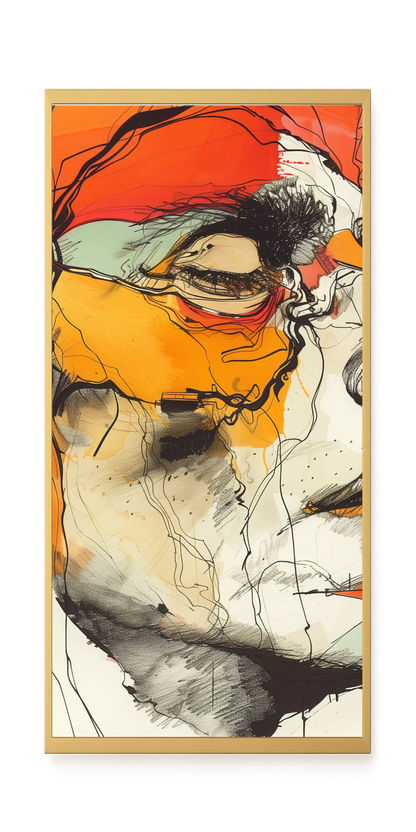 Fragmented Portrait Canvas Wall Art