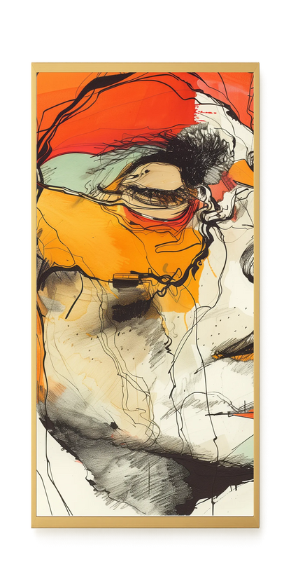 Fragmented Portrait Canvas Wall Art