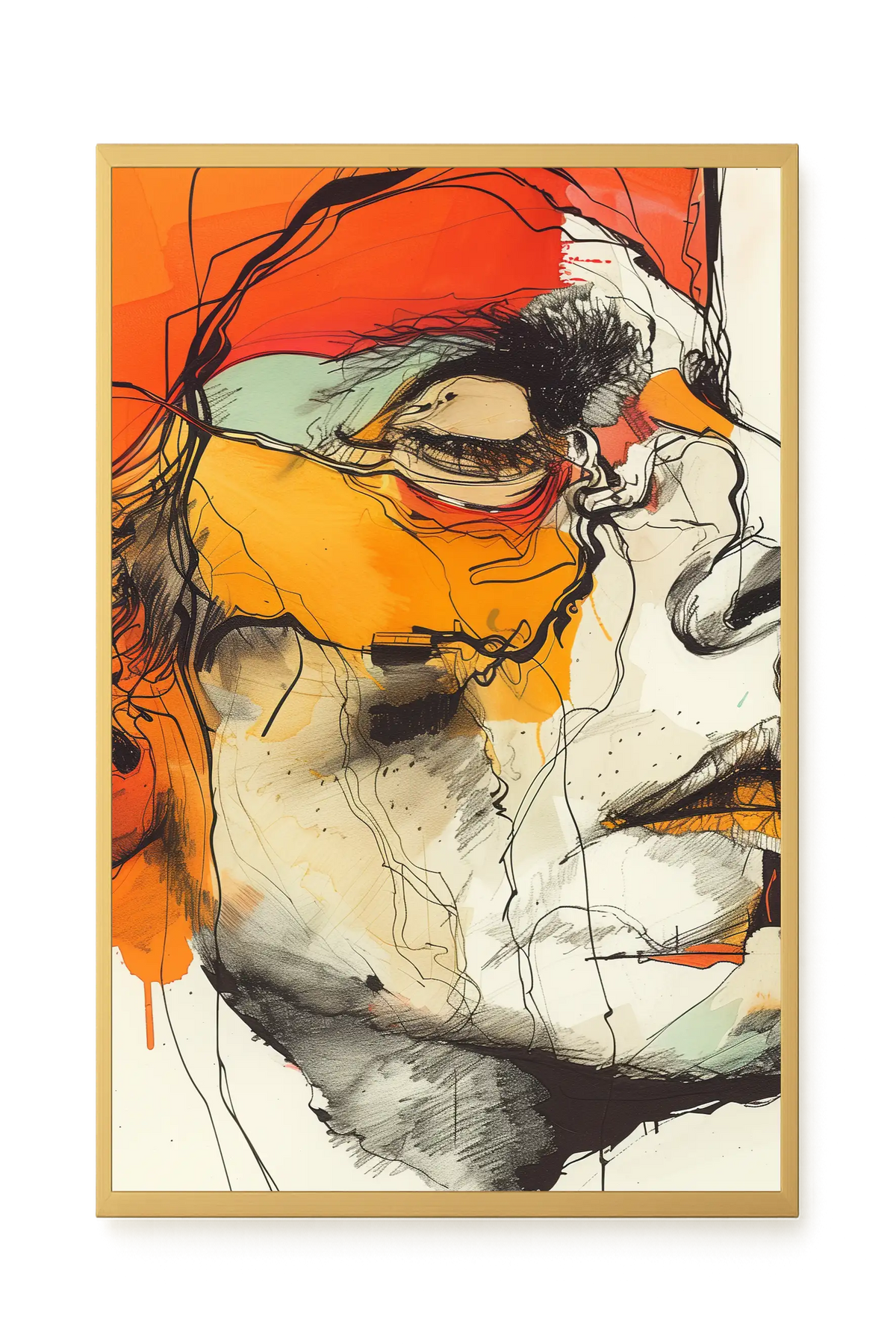 Fragmented Portrait Canvas Wall Art
