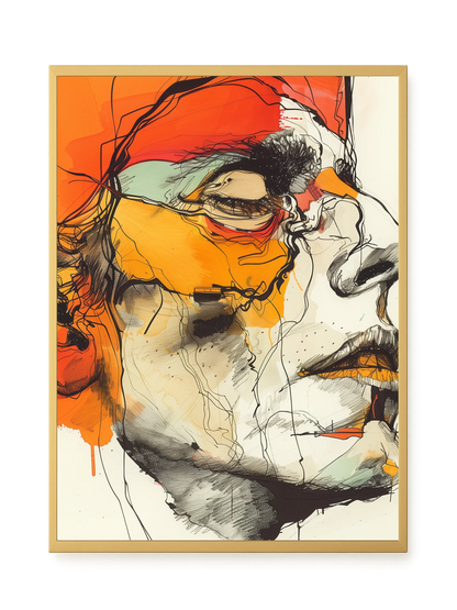 Fragmented Portrait Canvas Wall Art