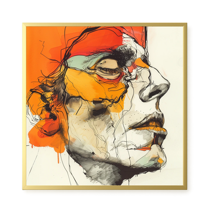 Fragmented Portrait Canvas Wall Art