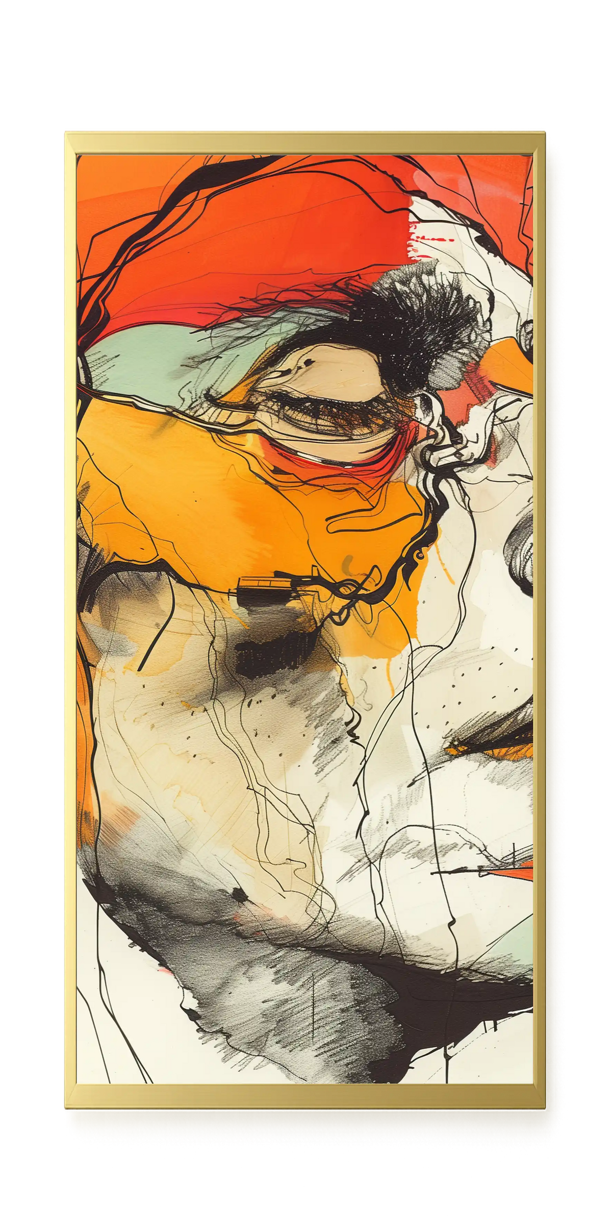 Fragmented Portrait Canvas Wall Art