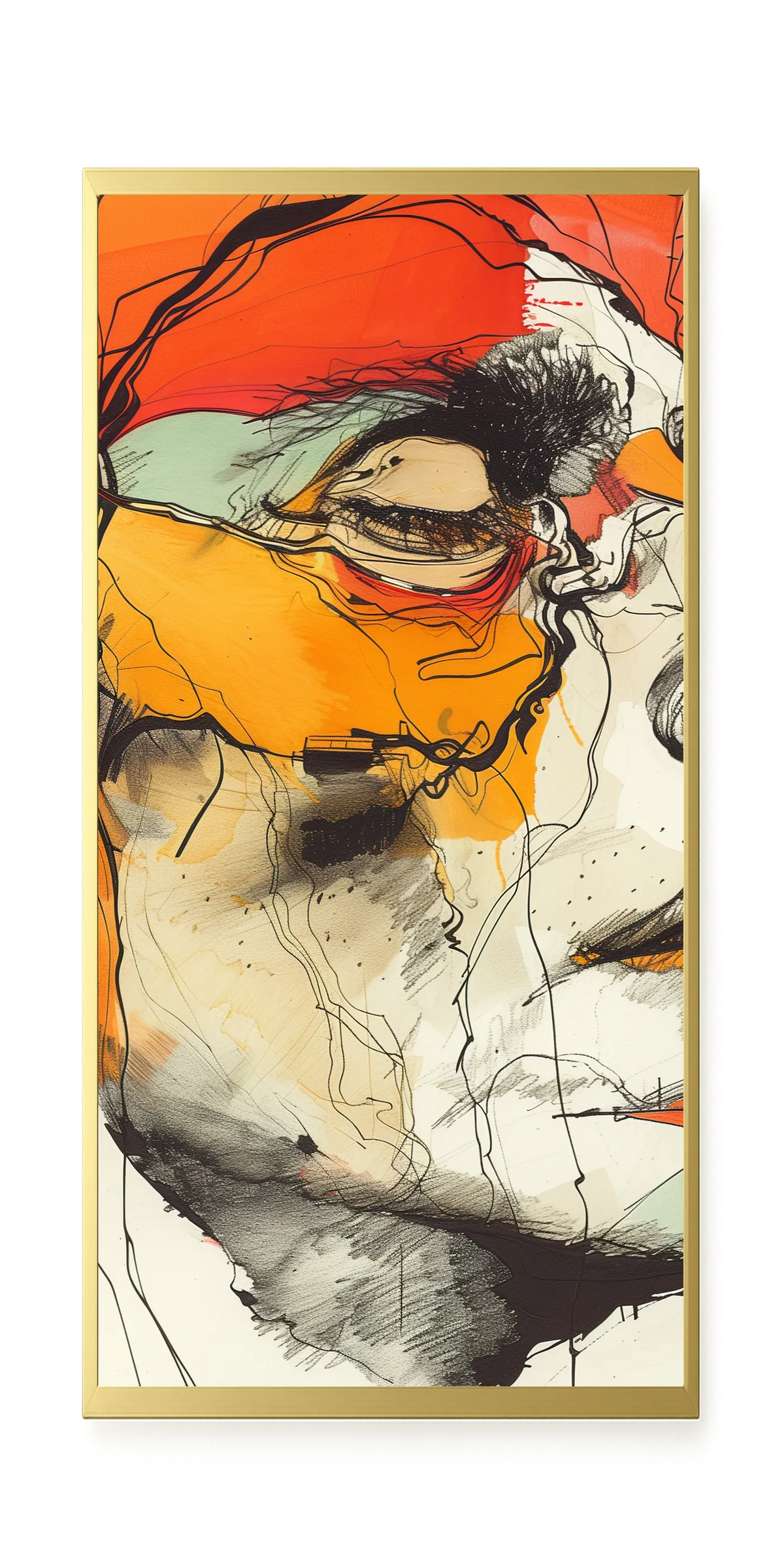 Fragmented Portrait Canvas Wall Art