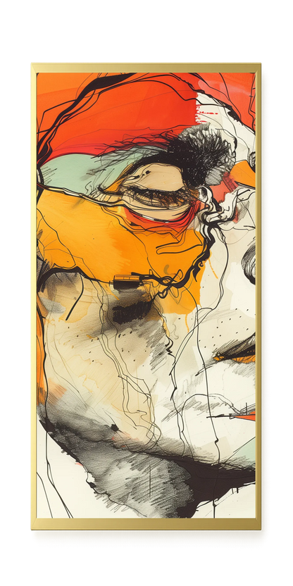 Fragmented Portrait Canvas Wall Art