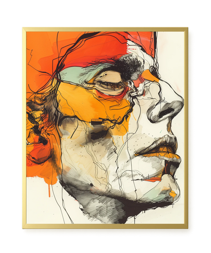 Fragmented Portrait Canvas Wall Art