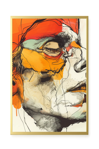 Fragmented Portrait Canvas Wall Art
