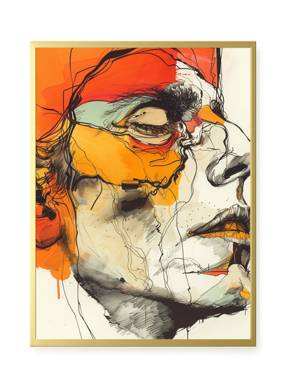 Fragmented Portrait Canvas Wall Art