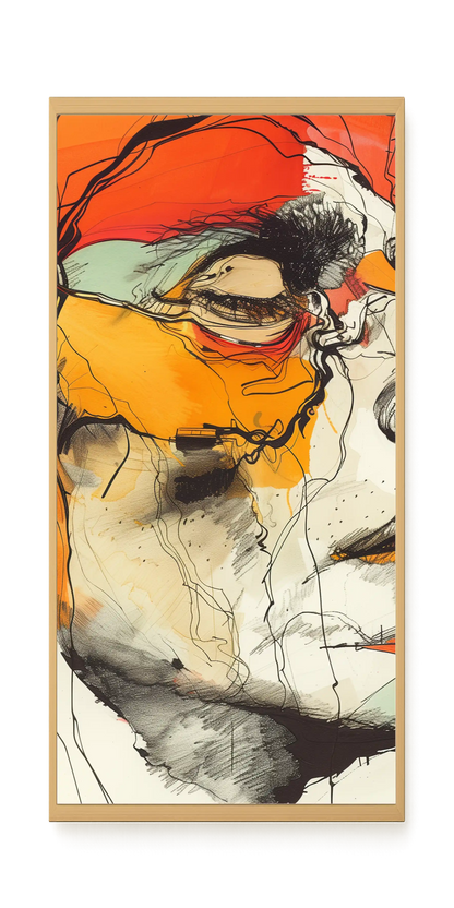 Fragmented Portrait Canvas Wall Art