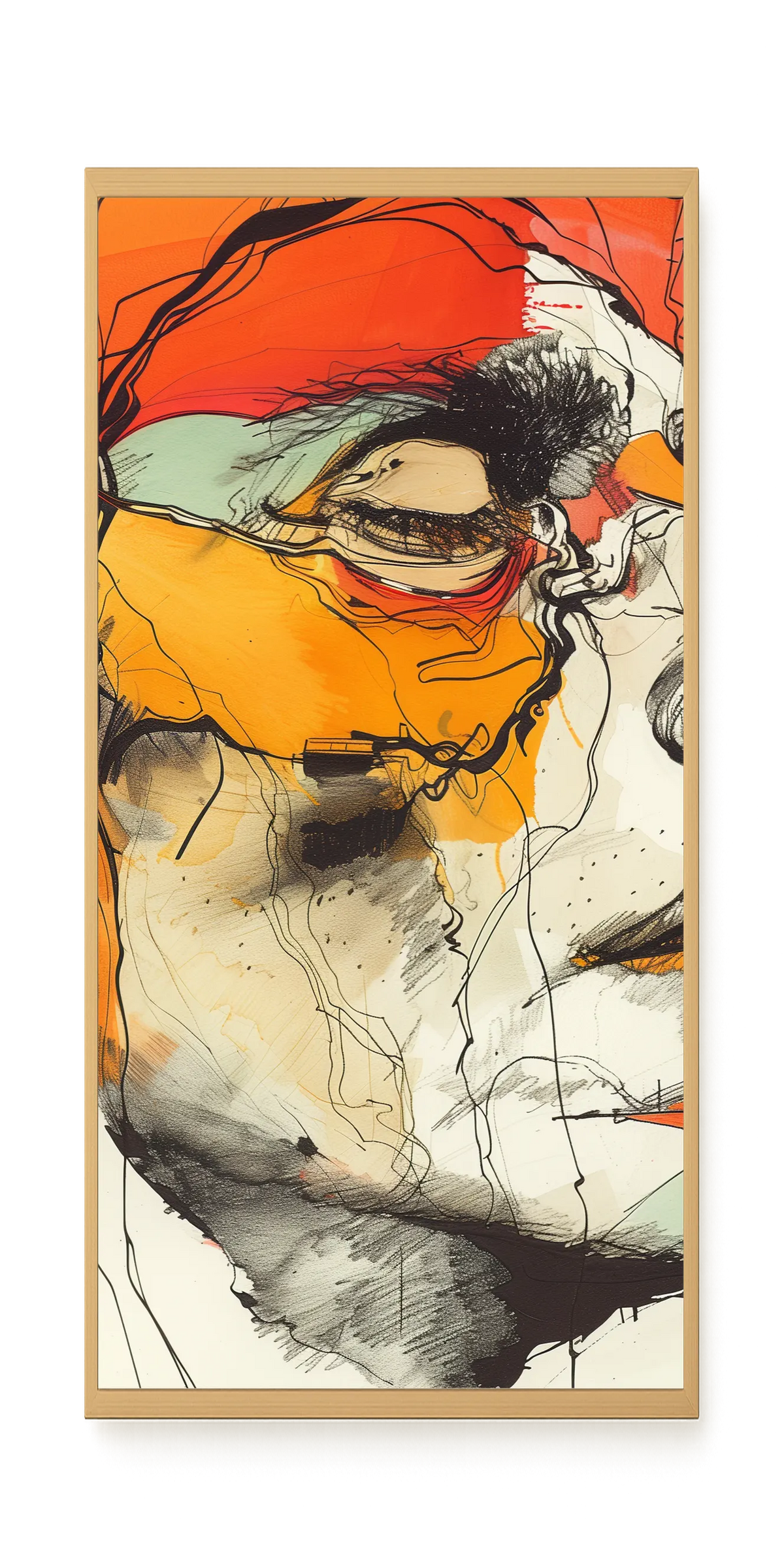 Fragmented Portrait Canvas Wall Art