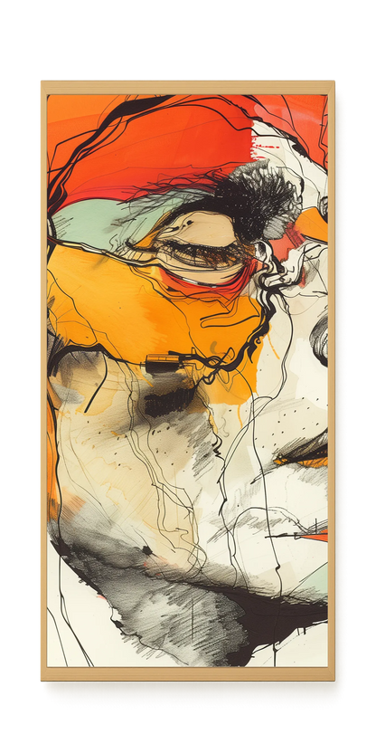 Fragmented Portrait Canvas Wall Art