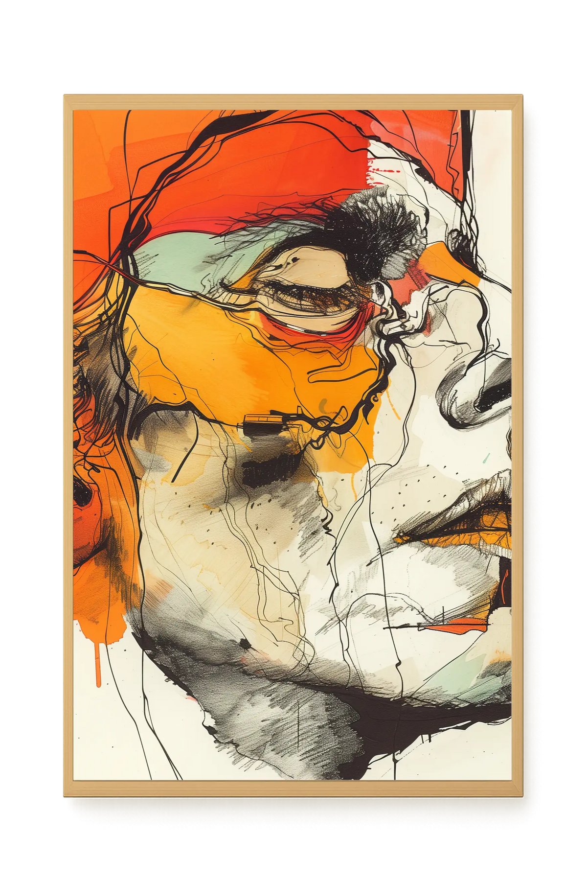 Fragmented Portrait Canvas Wall Art
