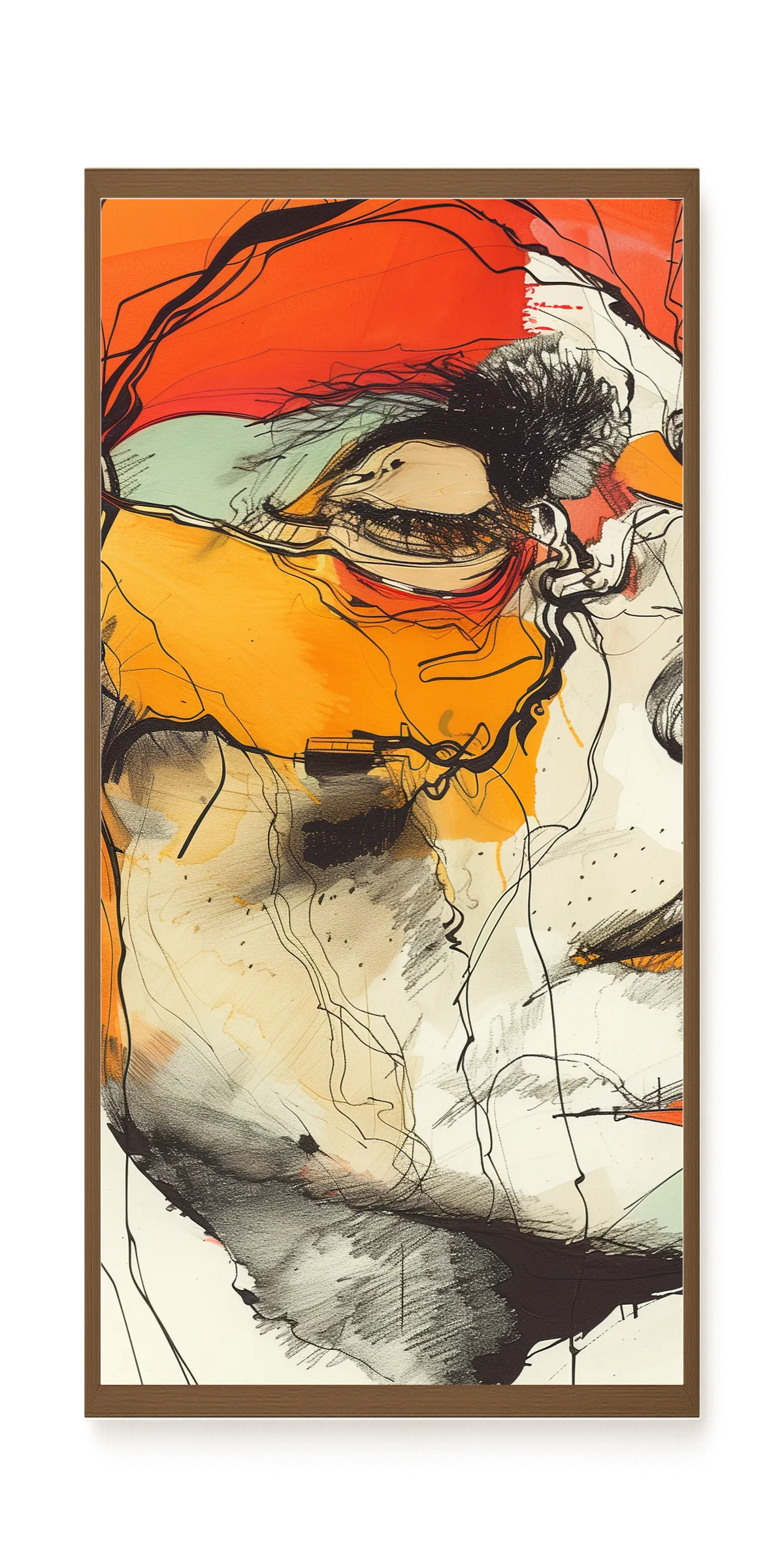 Fragmented Portrait Canvas Wall Art