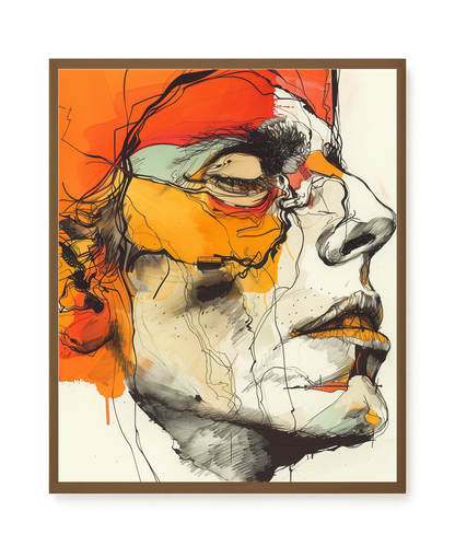 Fragmented Portrait Canvas Wall Art