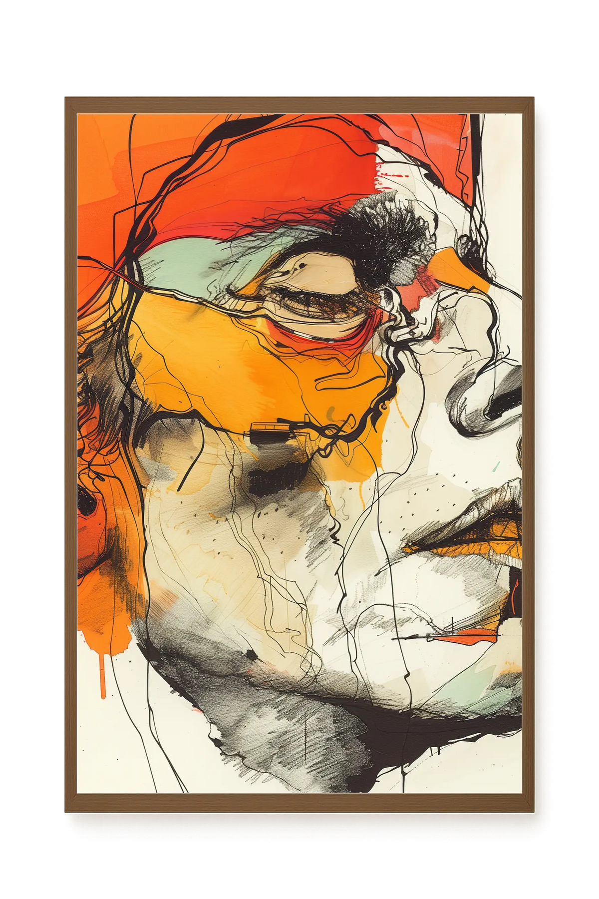 Fragmented Portrait Canvas Wall Art