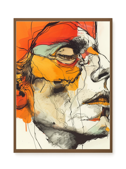 Fragmented Portrait Canvas Wall Art
