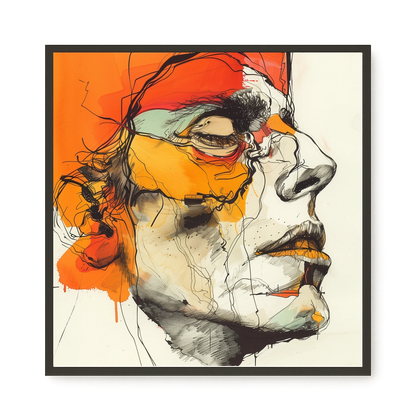 Fragmented Portrait Canvas Wall Art