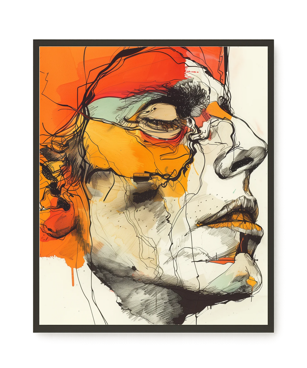 Fragmented Portrait Canvas Wall Art