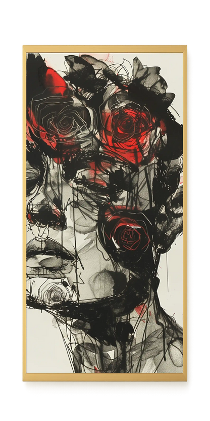 Dark Florals Canvas Print