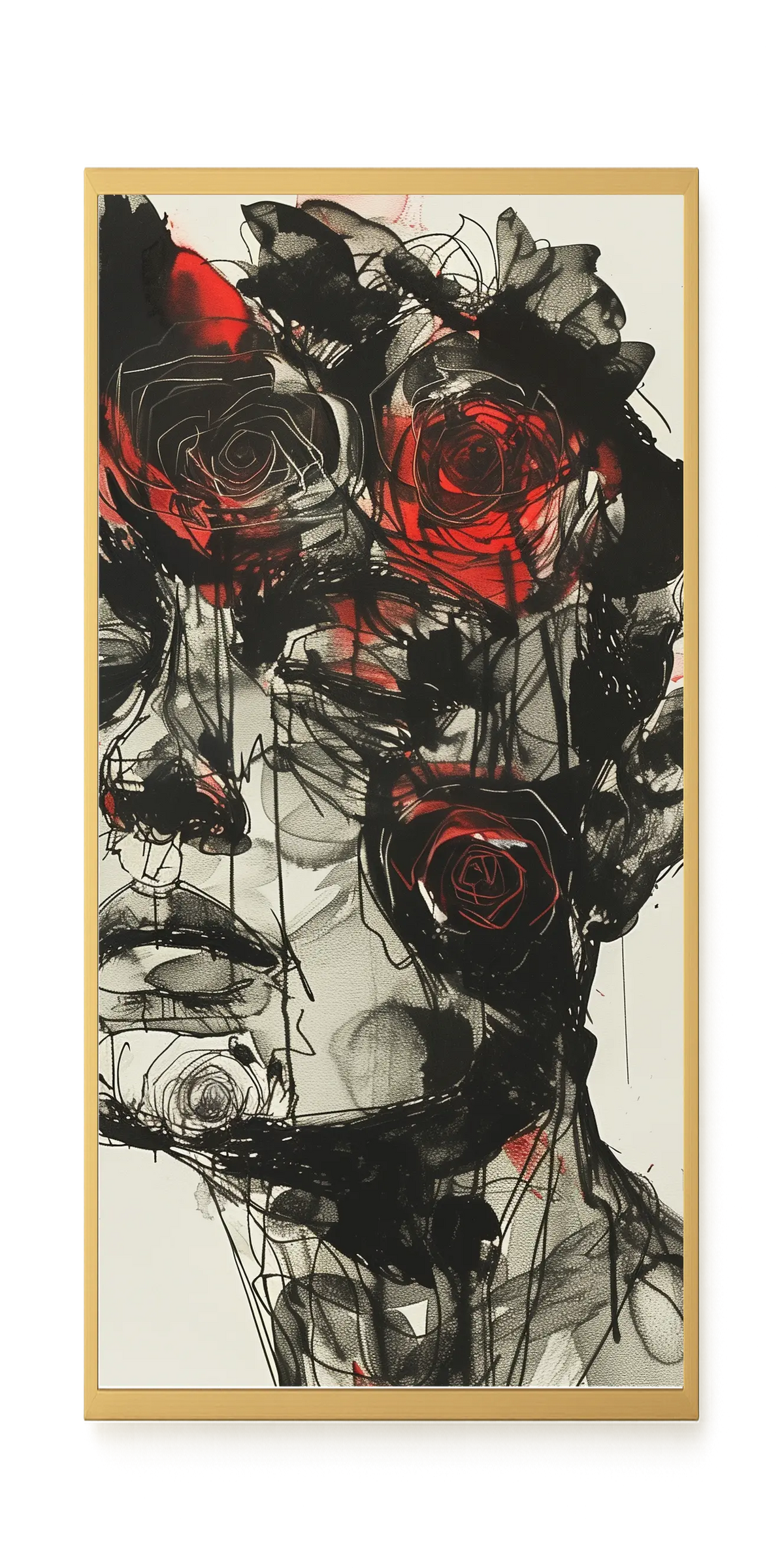 Dark Florals Canvas Print