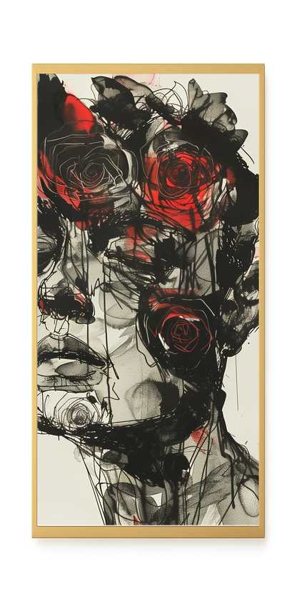 Dark Florals Canvas Print