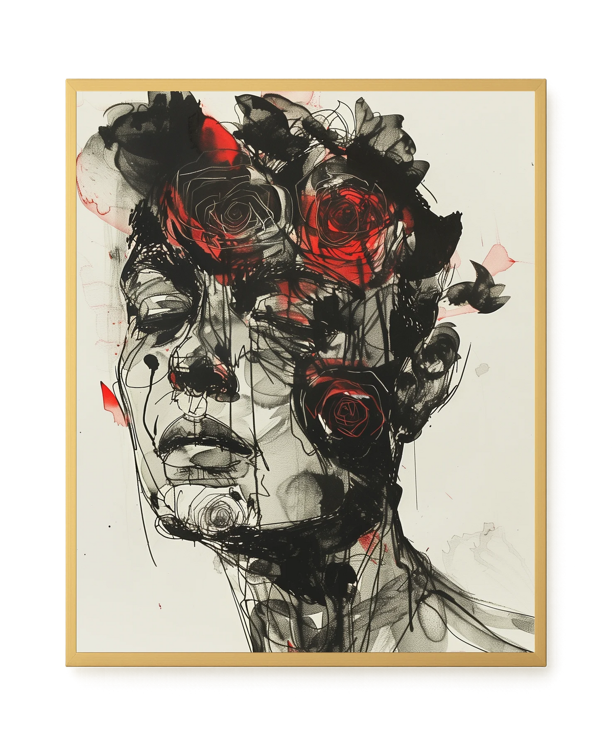 Dark Florals Canvas Print