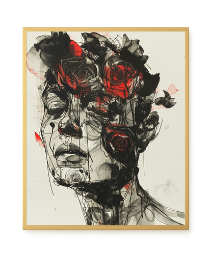 Dark Florals Canvas Print