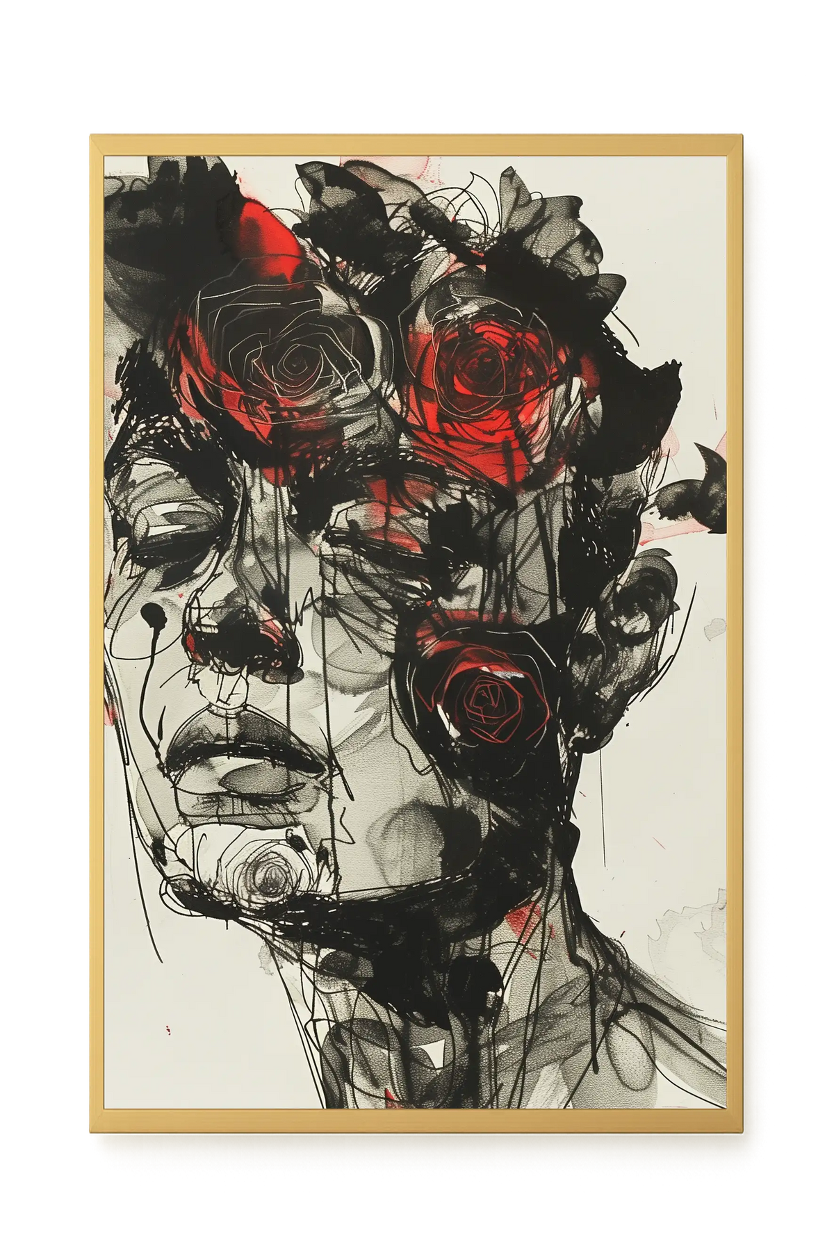 Dark Florals Canvas Print