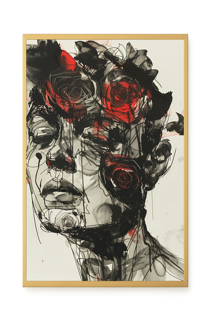 Dark Florals Canvas Print