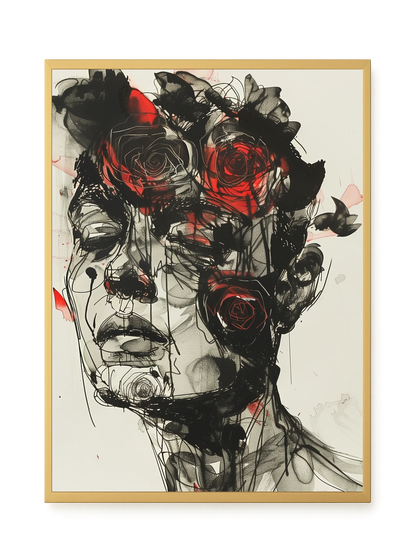 Dark Florals Canvas Print