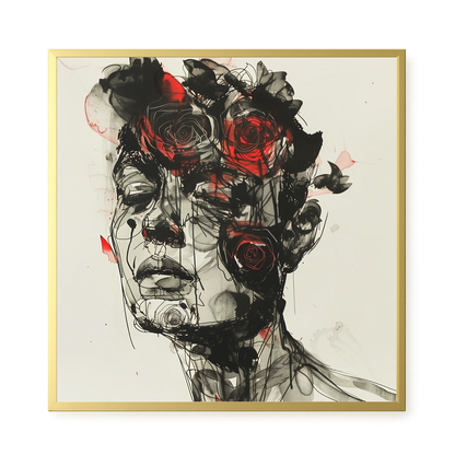 Dark Florals Canvas Print