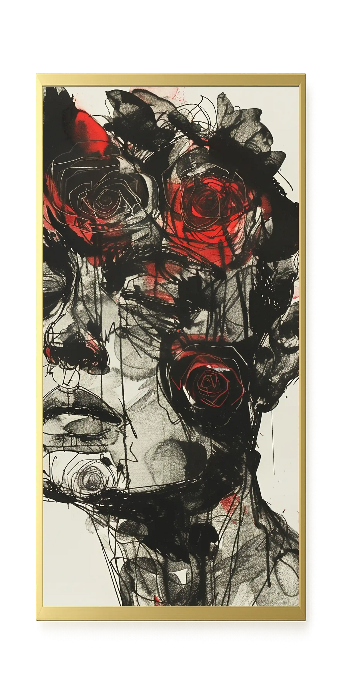 Dark Florals Canvas Print