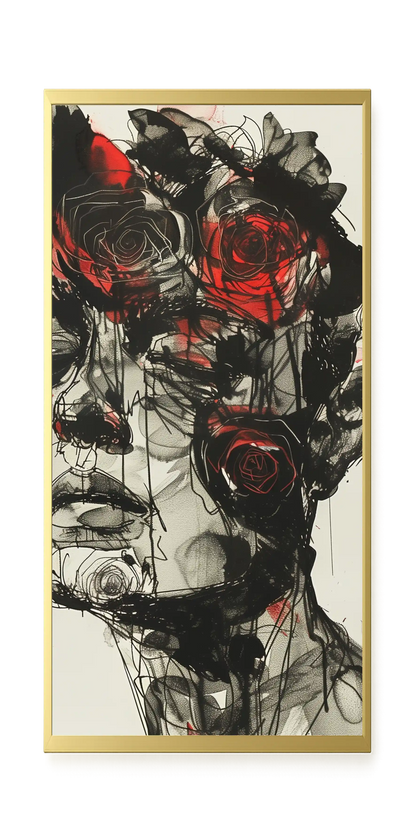 Dark Florals Canvas Print