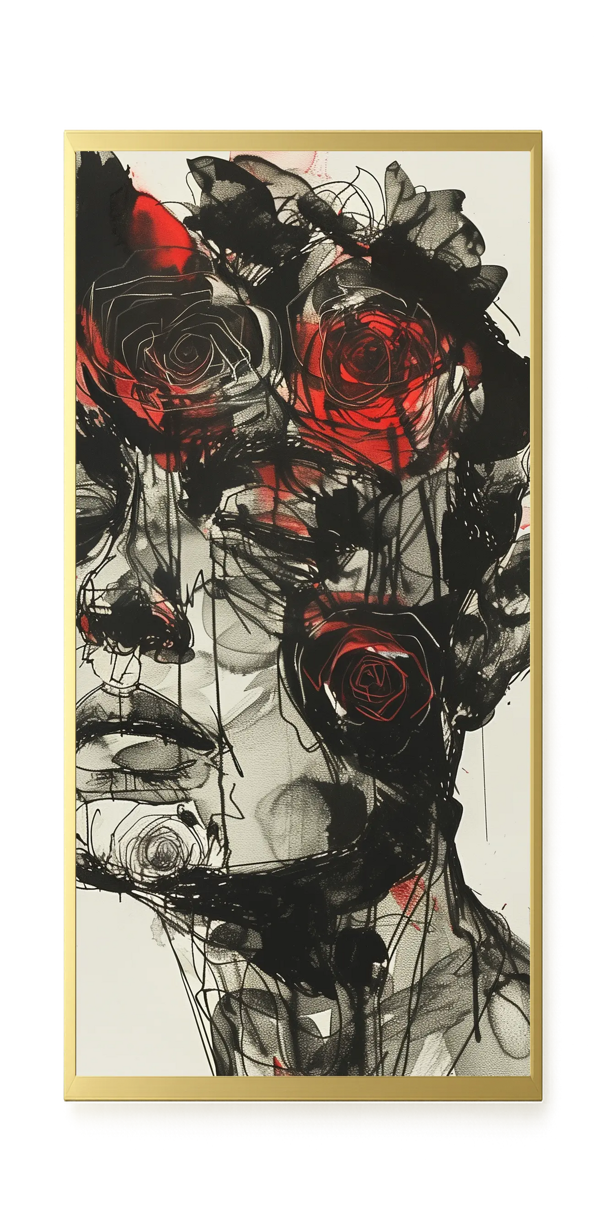 Dark Florals Canvas Print