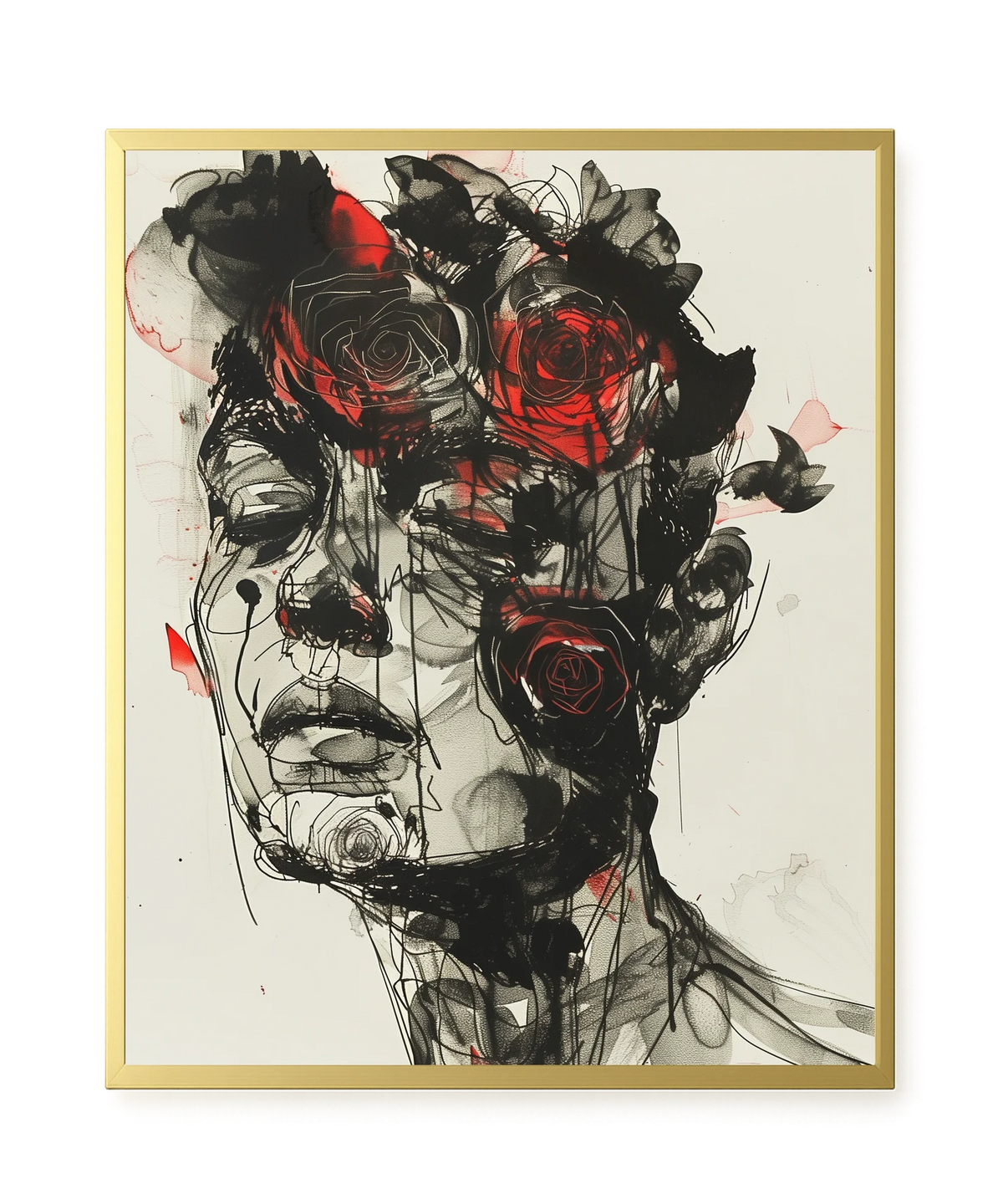 Dark Florals Canvas Print