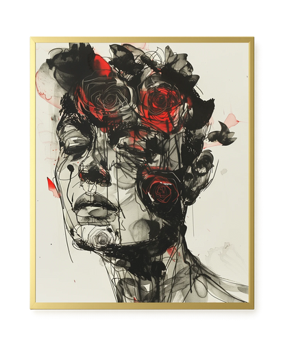 Dark Florals Canvas Print