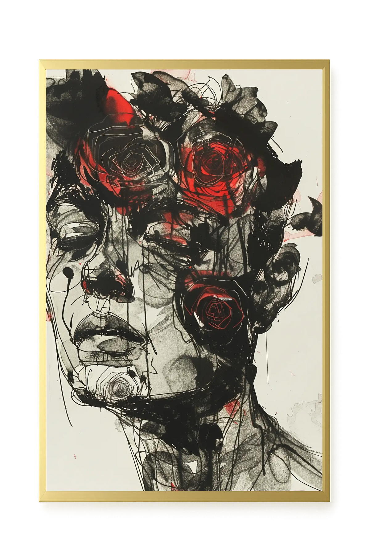 Dark Florals Canvas Print