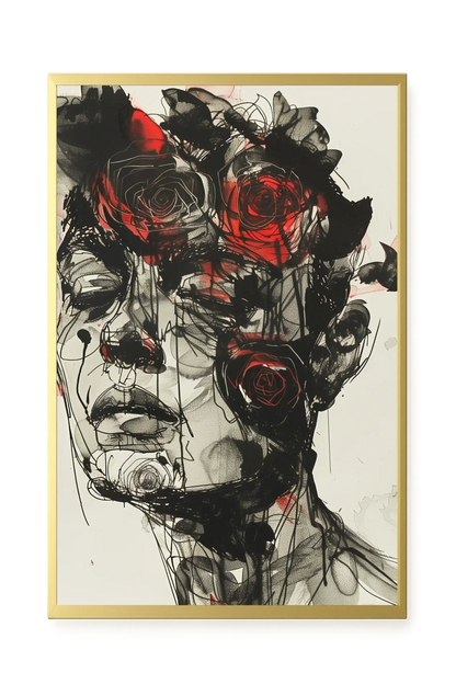 Dark Florals Canvas Print