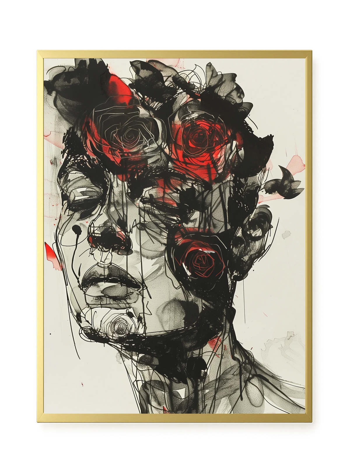 Dark Florals Canvas Print