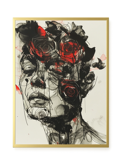 Dark Florals Canvas Print