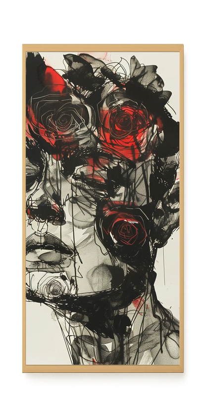 Dark Florals Canvas Print