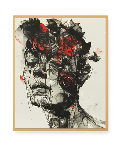 Dark Florals Canvas Print