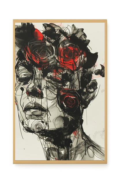 Dark Florals Canvas Print