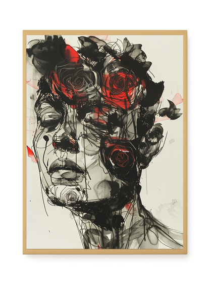 Dark Florals Canvas Print