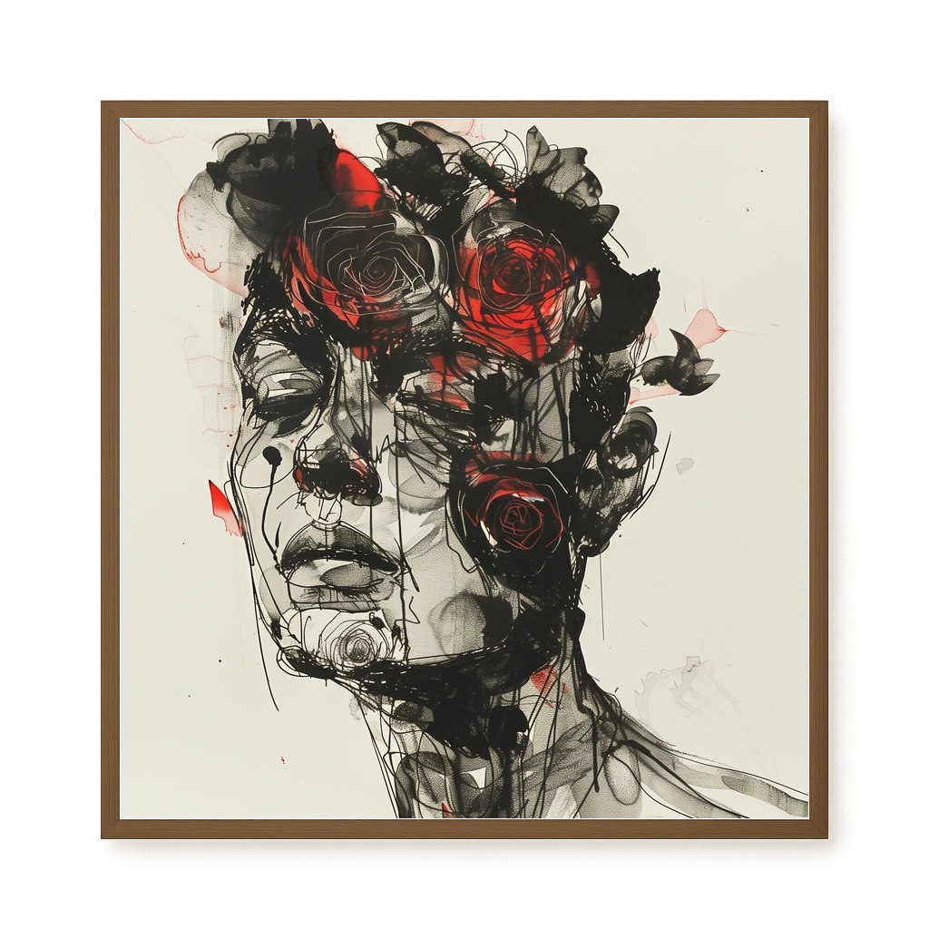 Dark Florals Canvas Print
