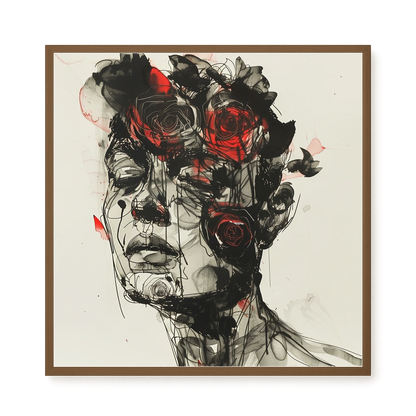 Dark Florals Canvas Print