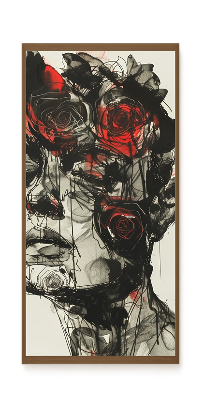 Dark Florals Canvas Print