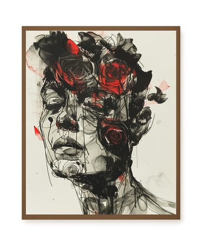 Dark Florals Canvas Print