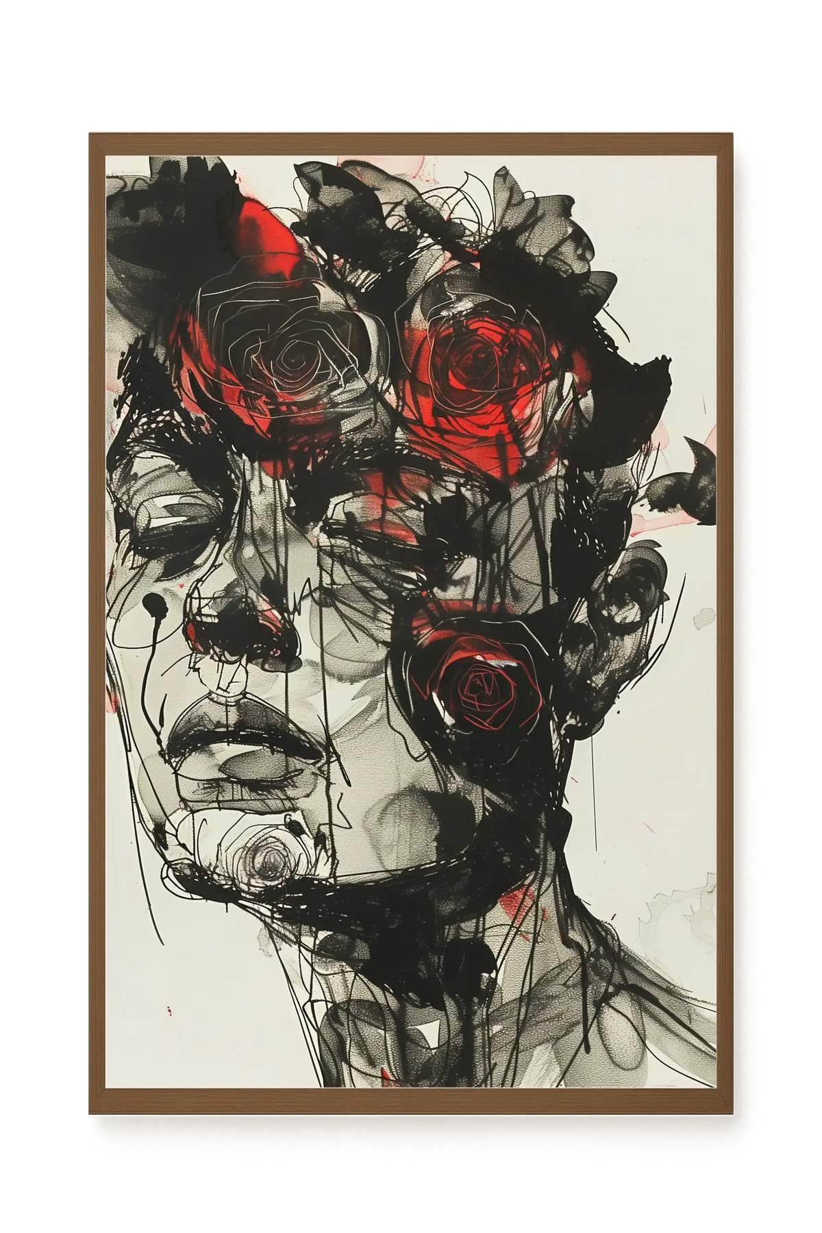 Dark Florals Canvas Print