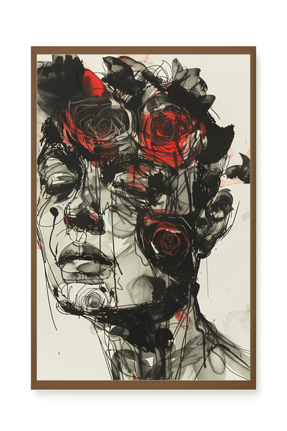 Dark Florals Canvas Print