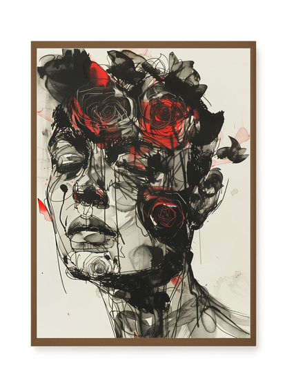 Dark Florals Canvas Print